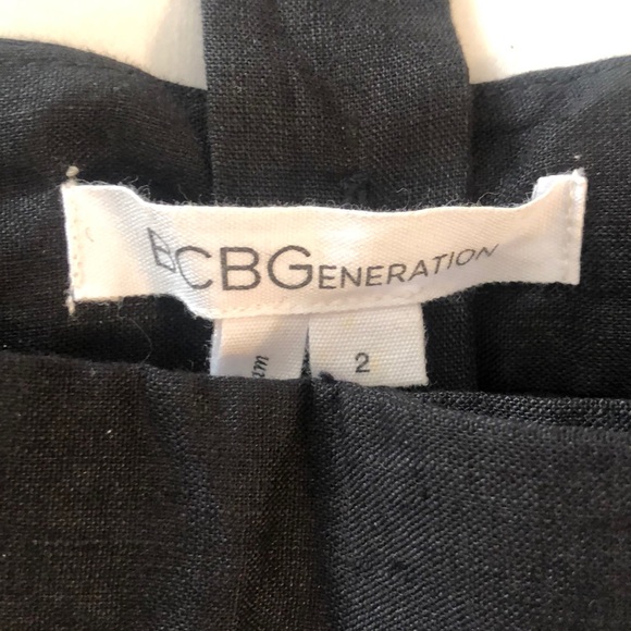 BCBG Linen Pants + removable overall straps - Picture 3 of 11